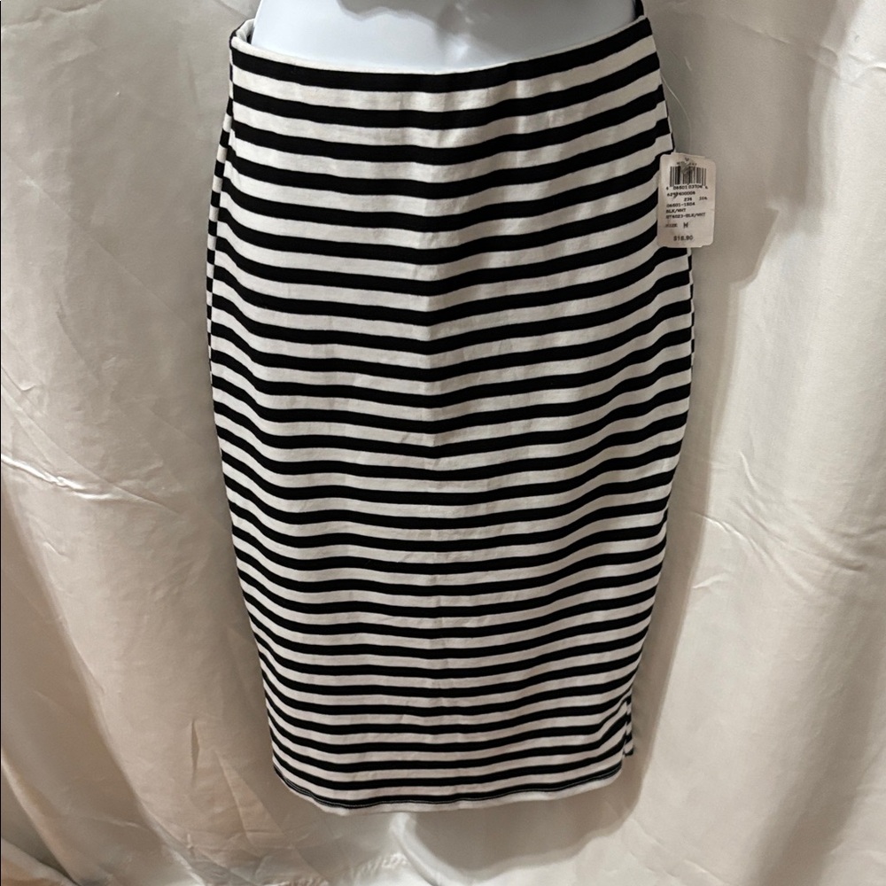 Windsor Black and White Striped Pencil Skirt